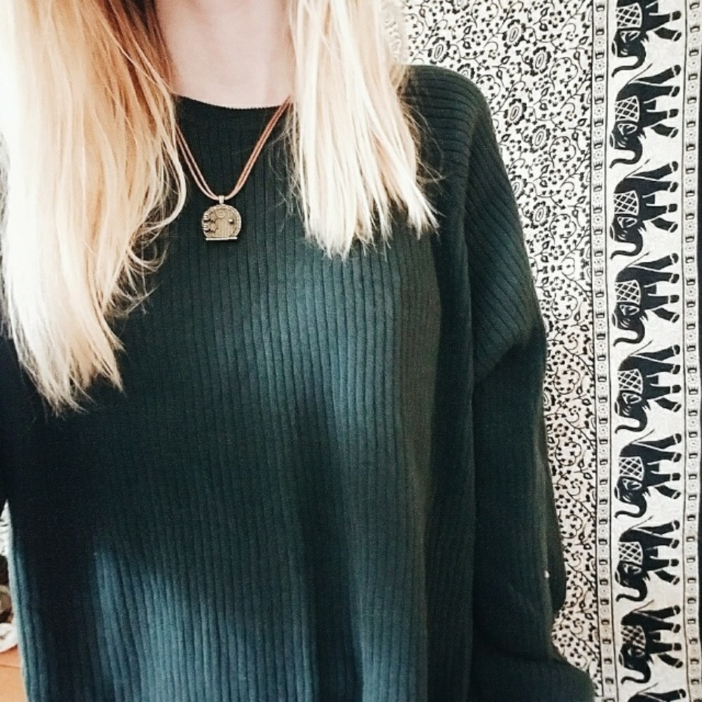 Forest green oversized sweater